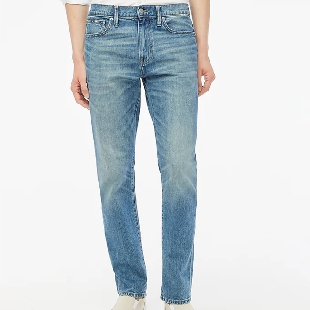J Crew Factory Straight-fit jean vintage flex Montauk‎ wash size 36x30 NWT AZ867